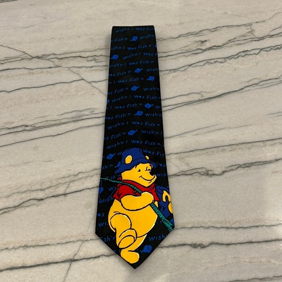 Disney Winnie The Pooh “I Was Fish’n” Tie - Picture 2 of 11